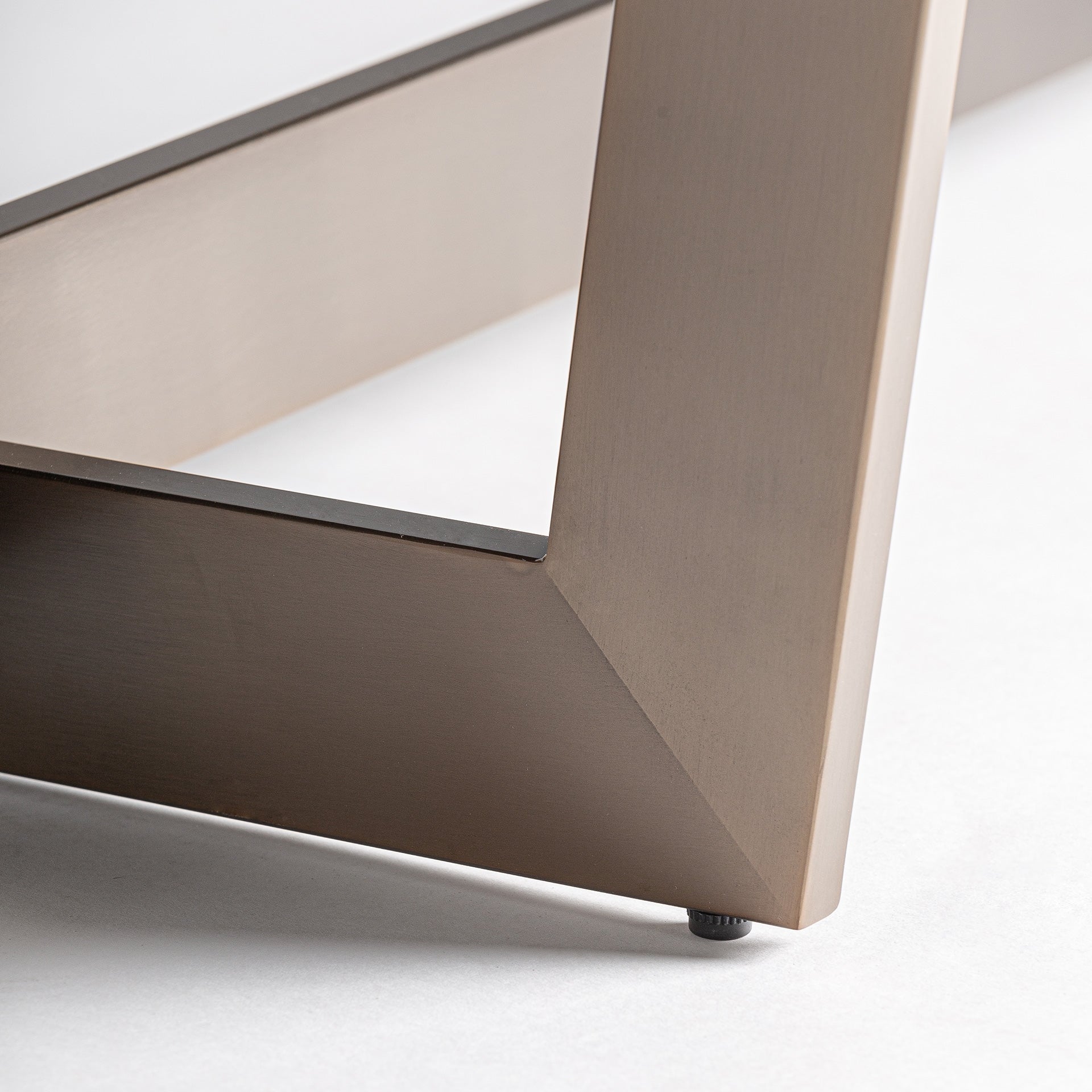 TREMP Table with Porcelain Top and Brown Base