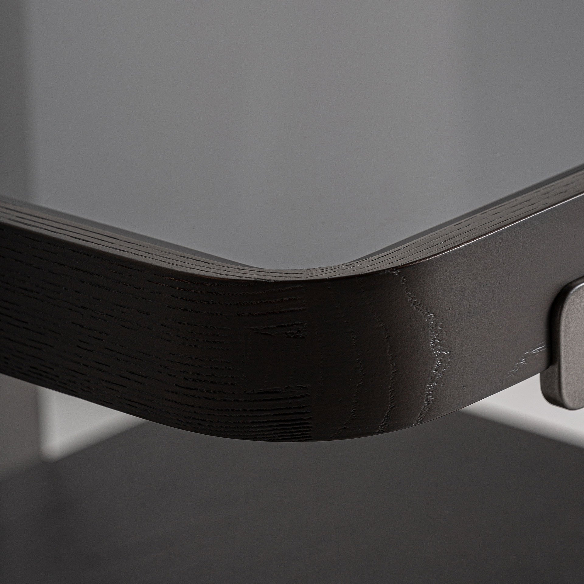 BREIL Coffee Table Dark Oak Veneer with Glass Top