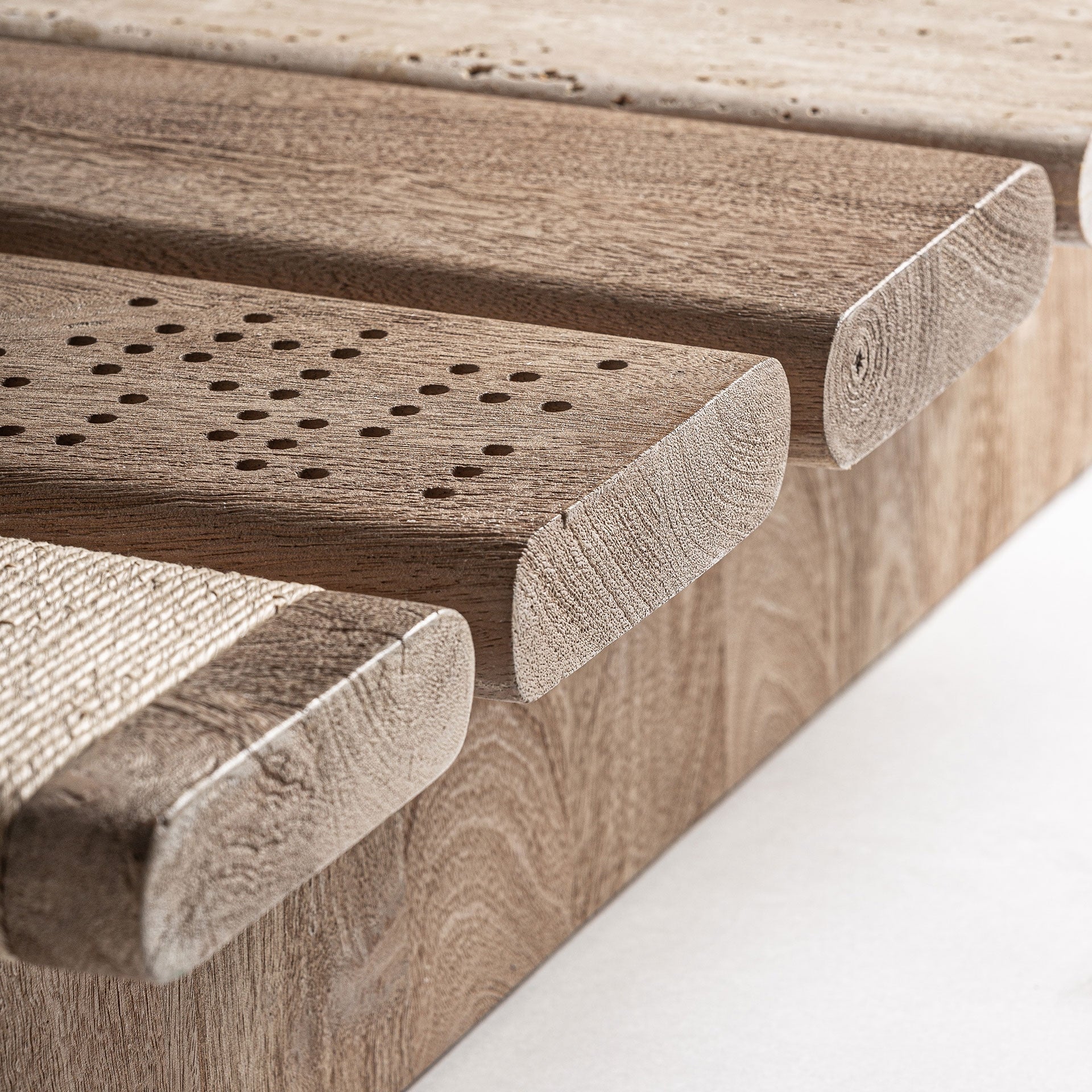 JACQUARD Coffee Table in Mango Wood with Marble