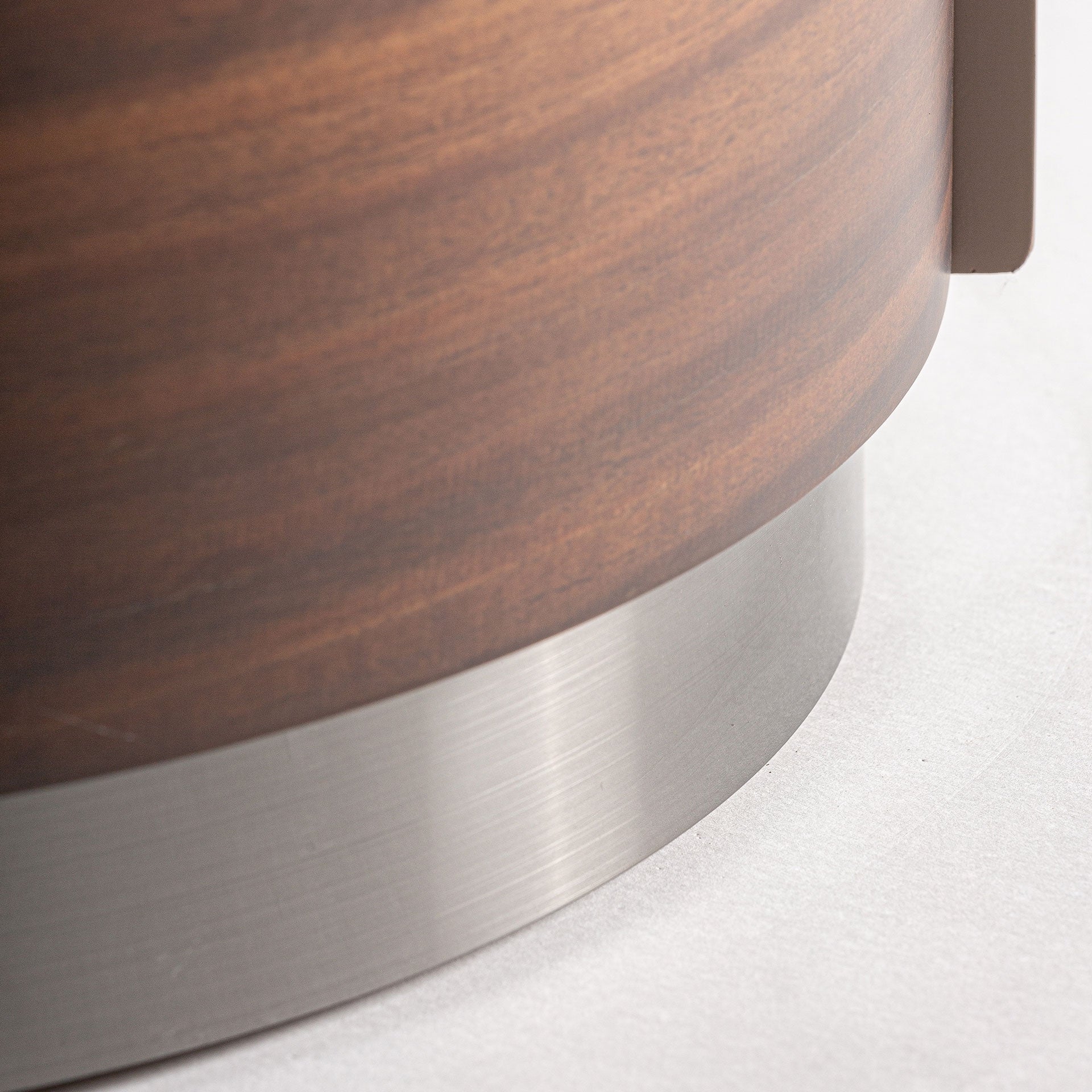 Nightstand with Drawers GISWIL Eucalyptus Veneer with Beige Finish
