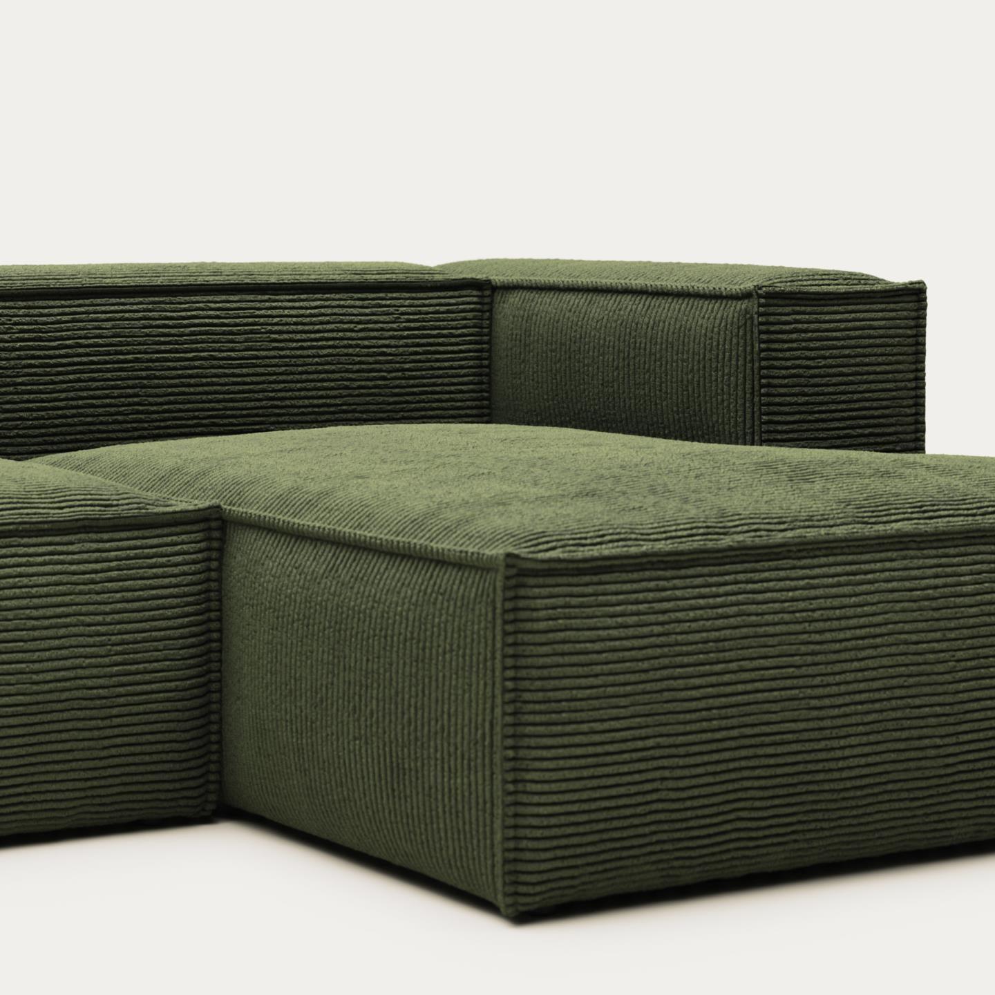 Narożnik 2-osobowy BLOK zielony sztruks La Forma    Eye on Design