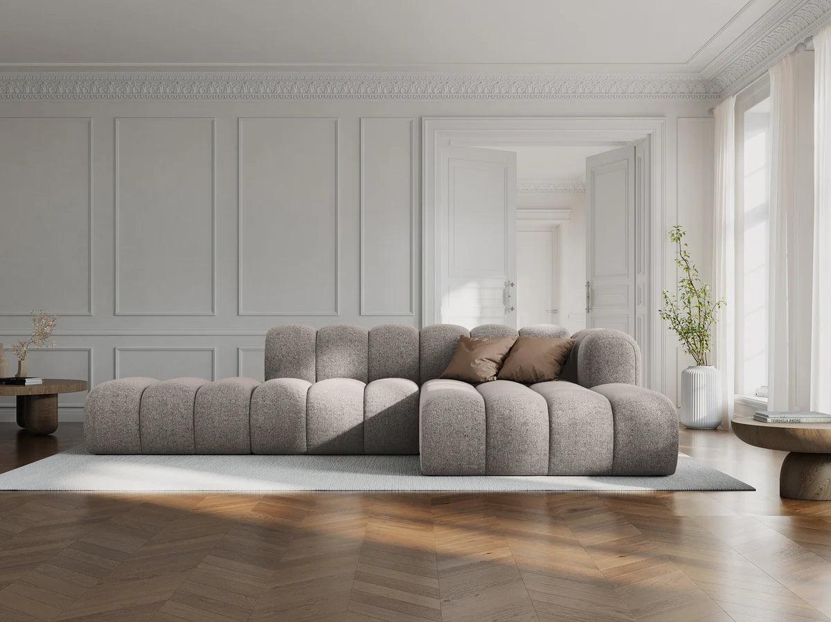 Narożnik 5-osobowy prawostronny SKYLER beżowy szenil Interieurs 86    Eye on Design