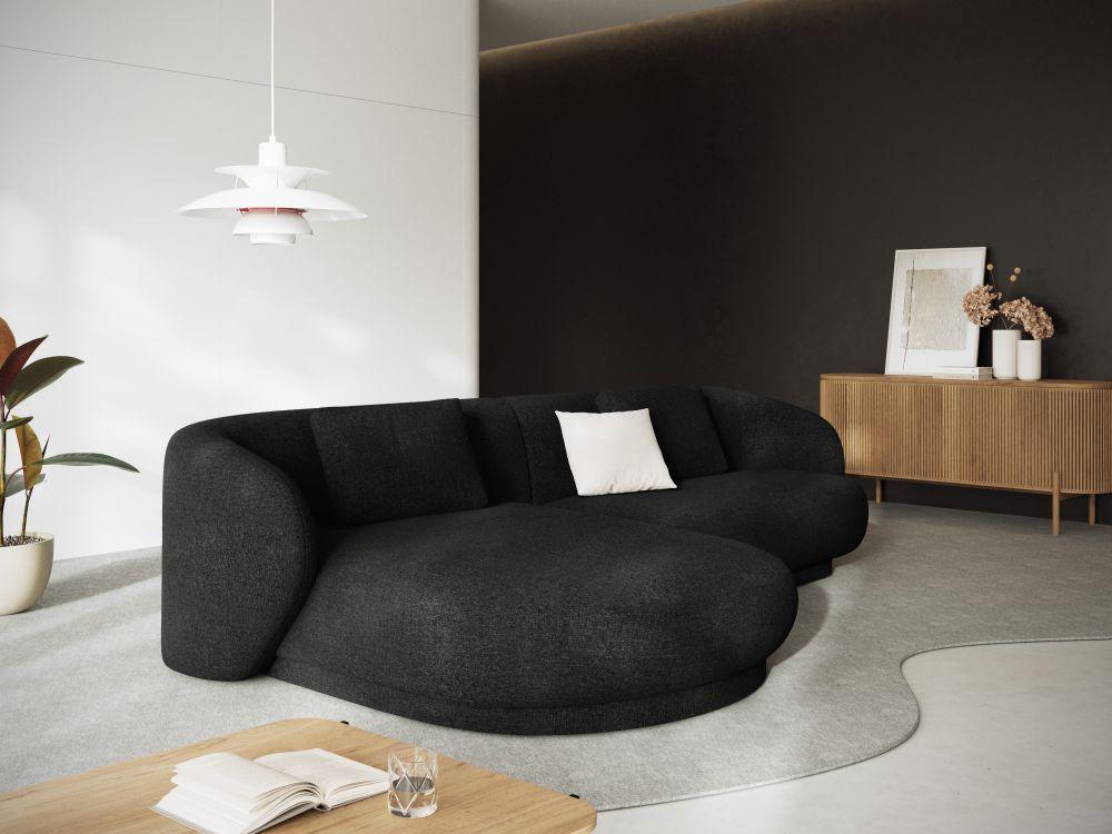 Narożnik lewostronny CAMDEN czarny szenil Cosmopolitan Design    Eye on Design