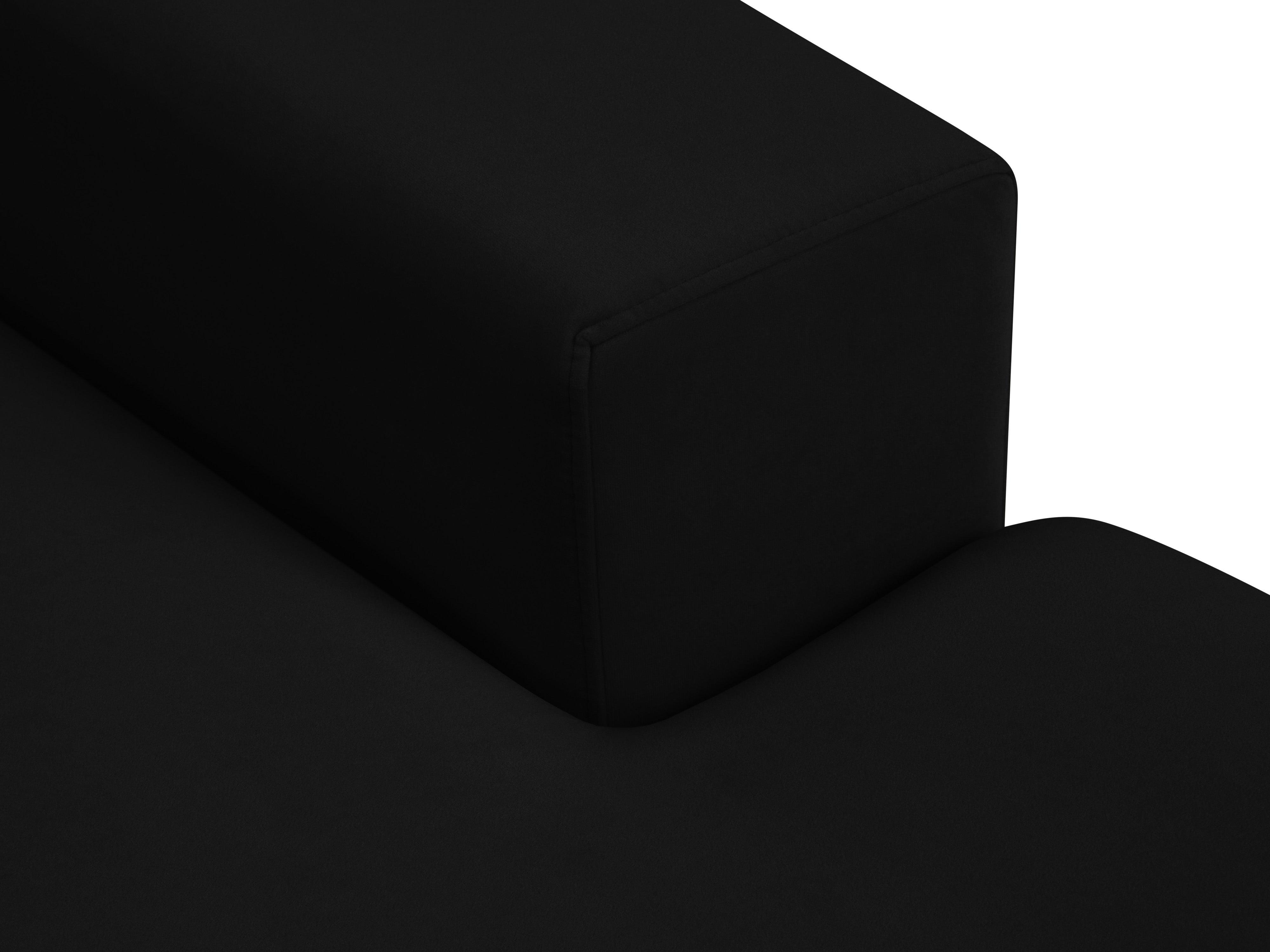 Narożnik prawostronny aksamitny panoramiczny HEBE czarny Mazzini Sofas    Eye on Design