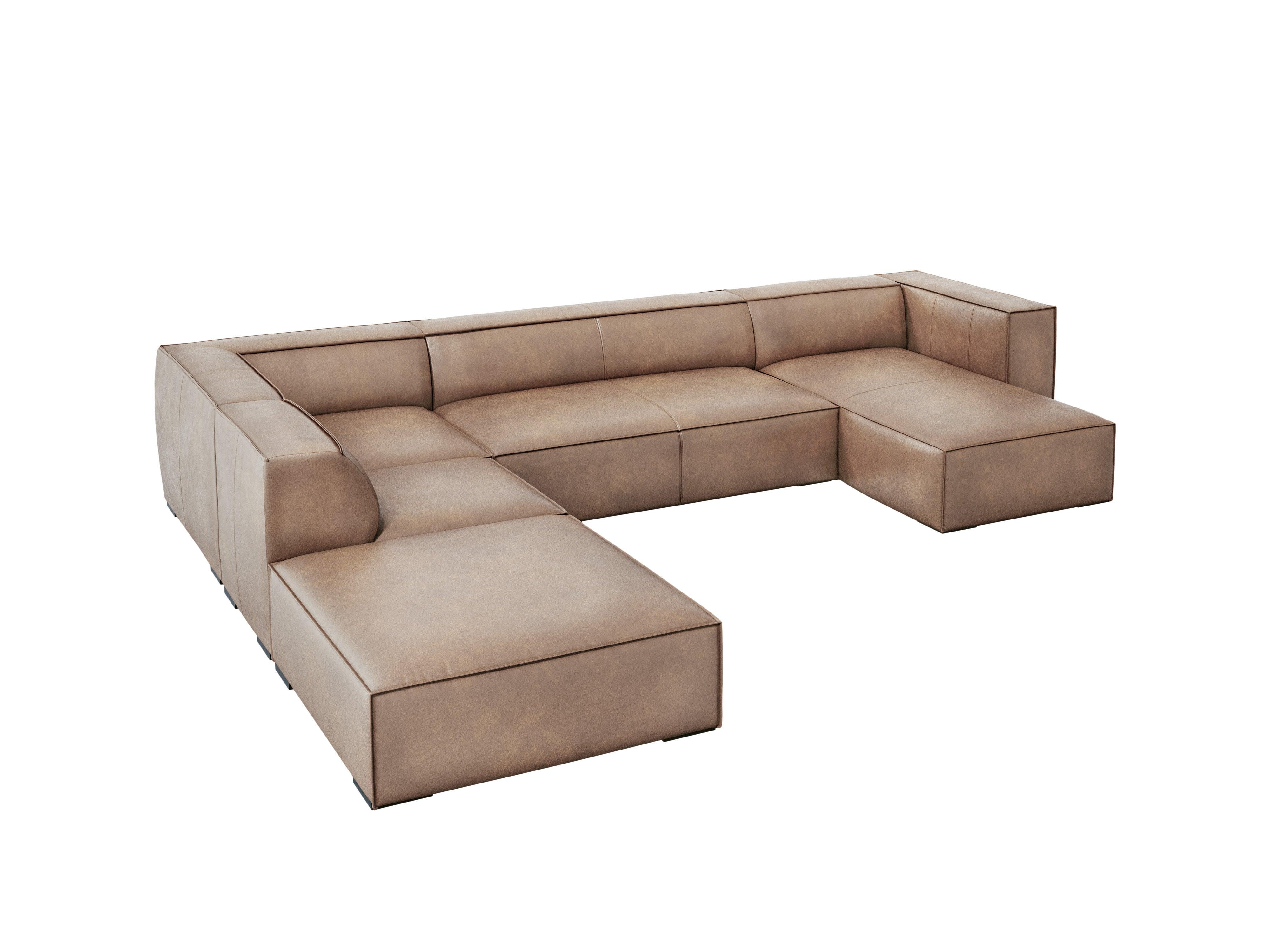 Narożnik skórzany panoramiczny lewostronny MADAME beżowy Windsor & Co    Eye on Design