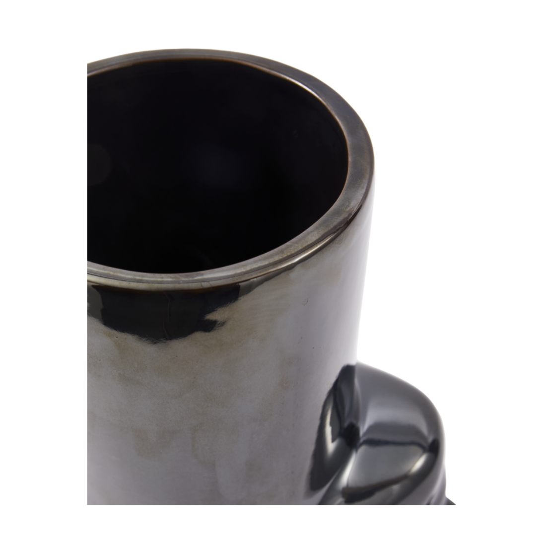 UPSIDE-DOWN LONG NECK vase dark gray
