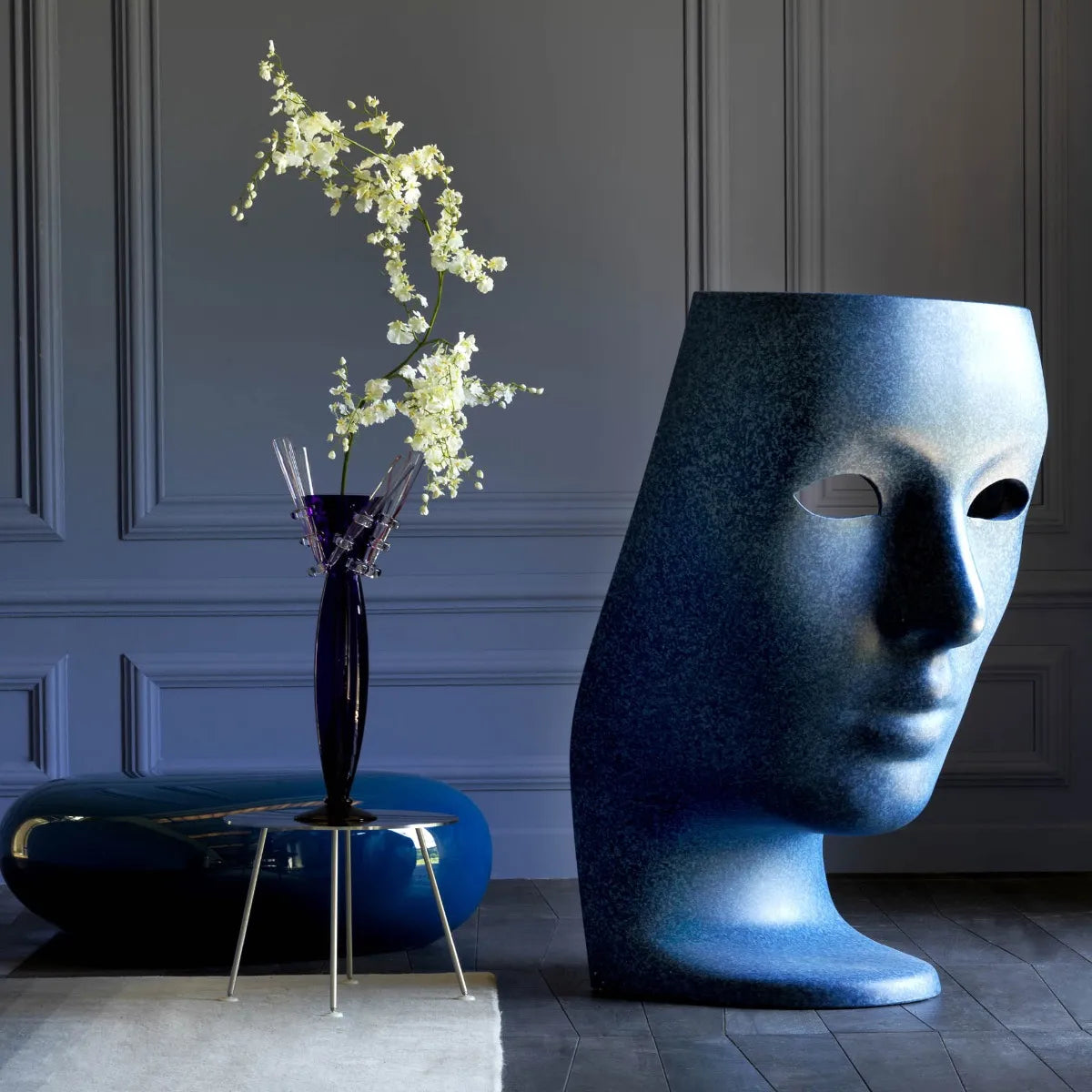 Fotel NEMO modrý denim