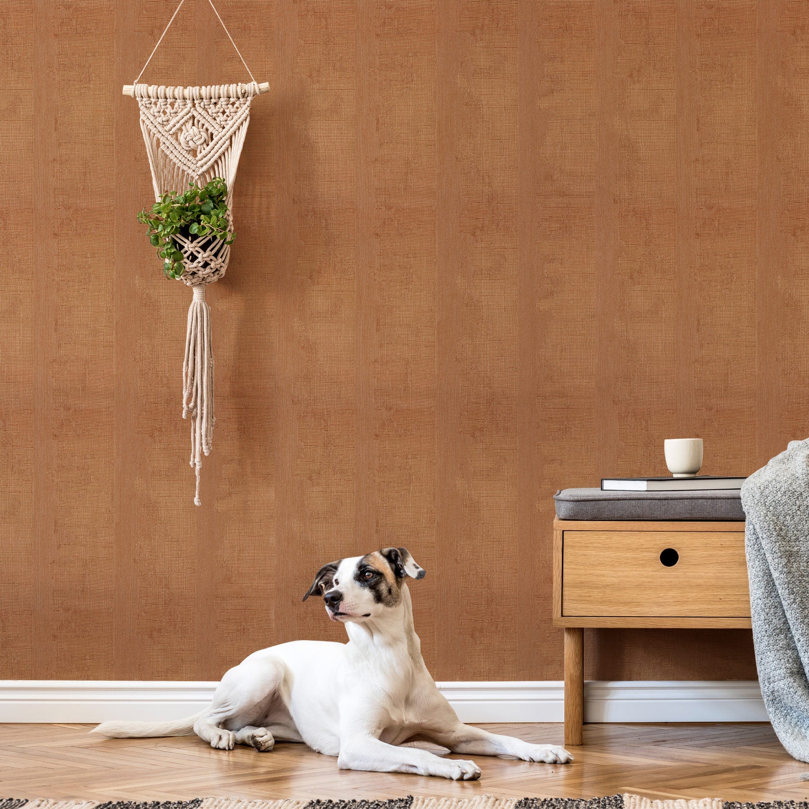 Tapeta štrukturálna s metalickými odrazmi NÉRIKOMI - CUIVRE medená