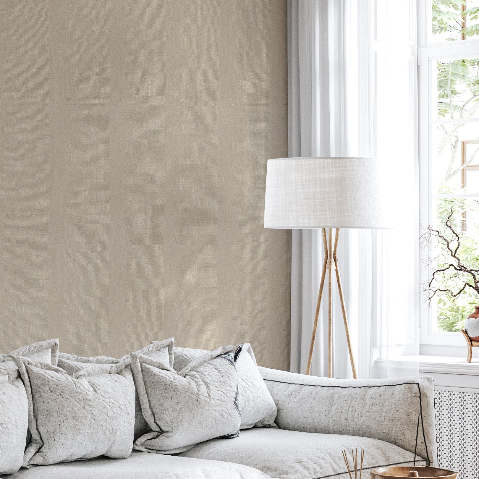 Tapeta štrukturálna s metalickými odrazmi NÉRIKOMI - ARGENT béžová