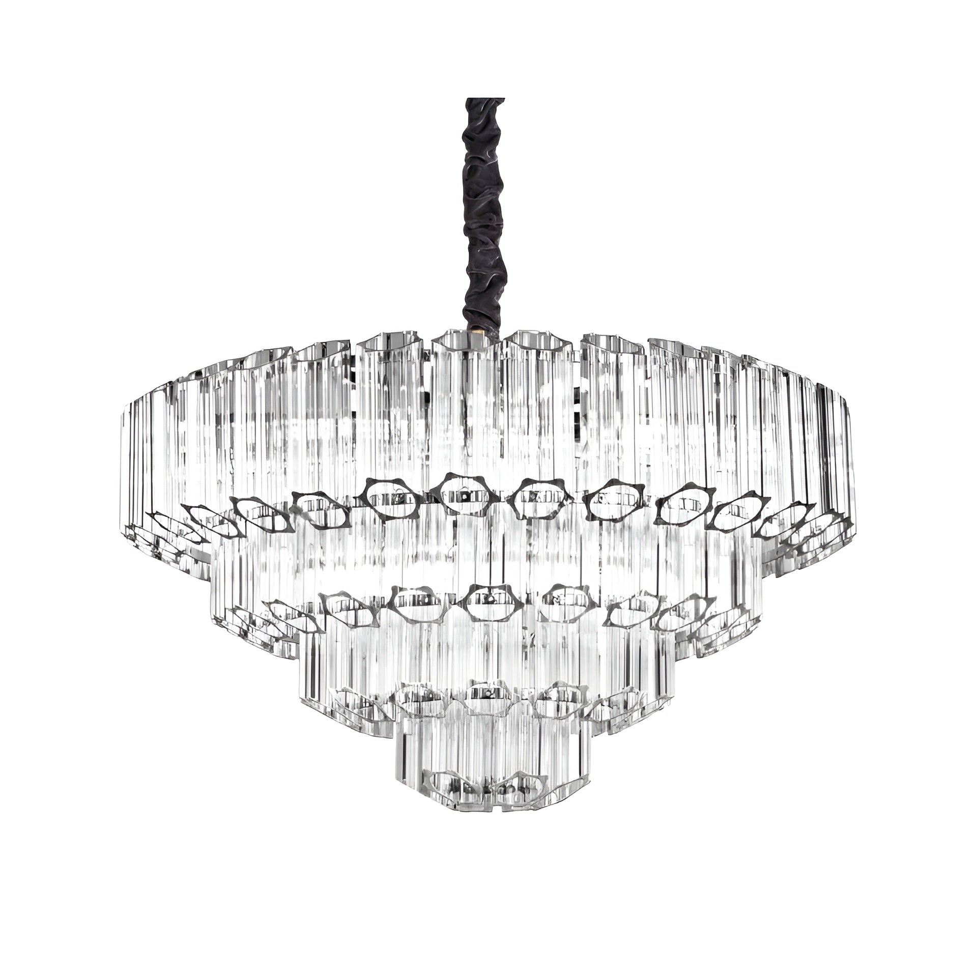 BECE chandelier chrome and crystal