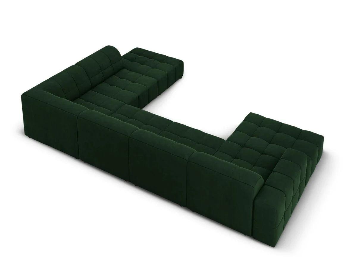 U-shaped corner velvet right side CHICAGO bottled green Cosmopolitan Design Eye on Design