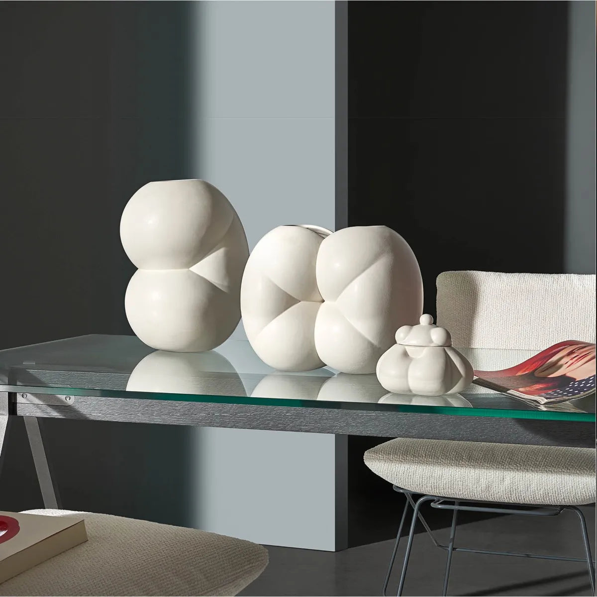 Vase Peaches - Hedy white ceramics