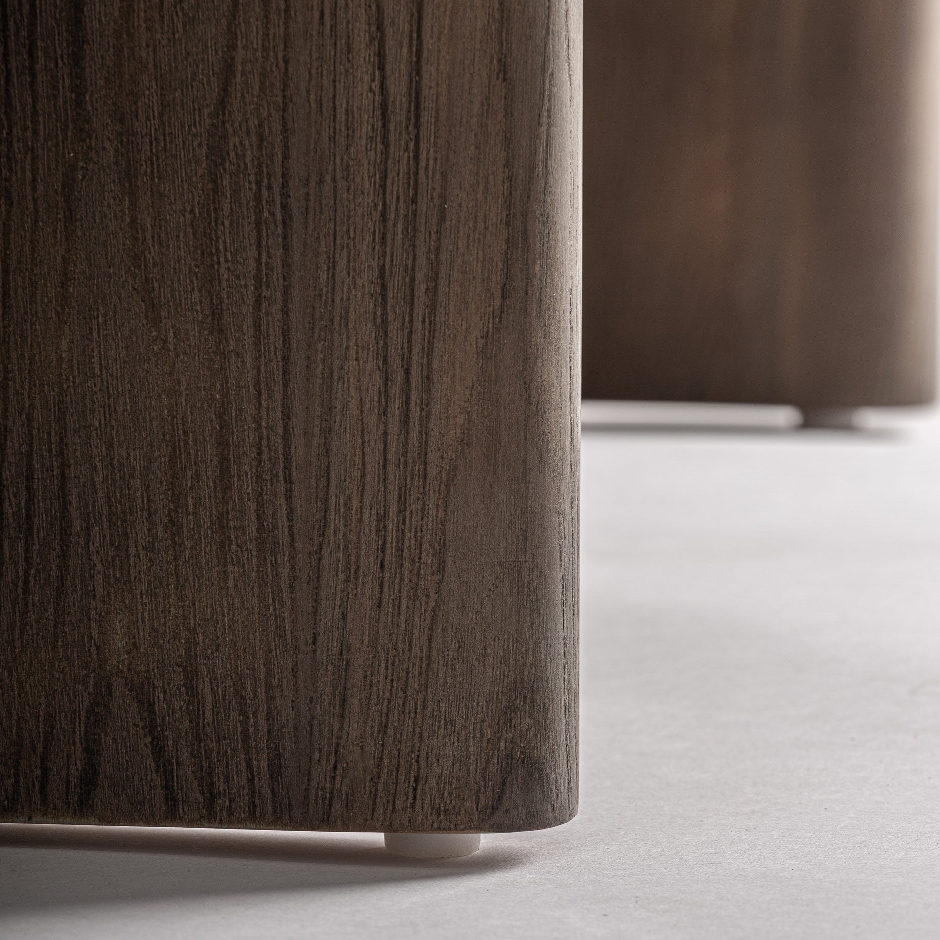 JACQUARD Bench in Elm Wood with Beige Seat