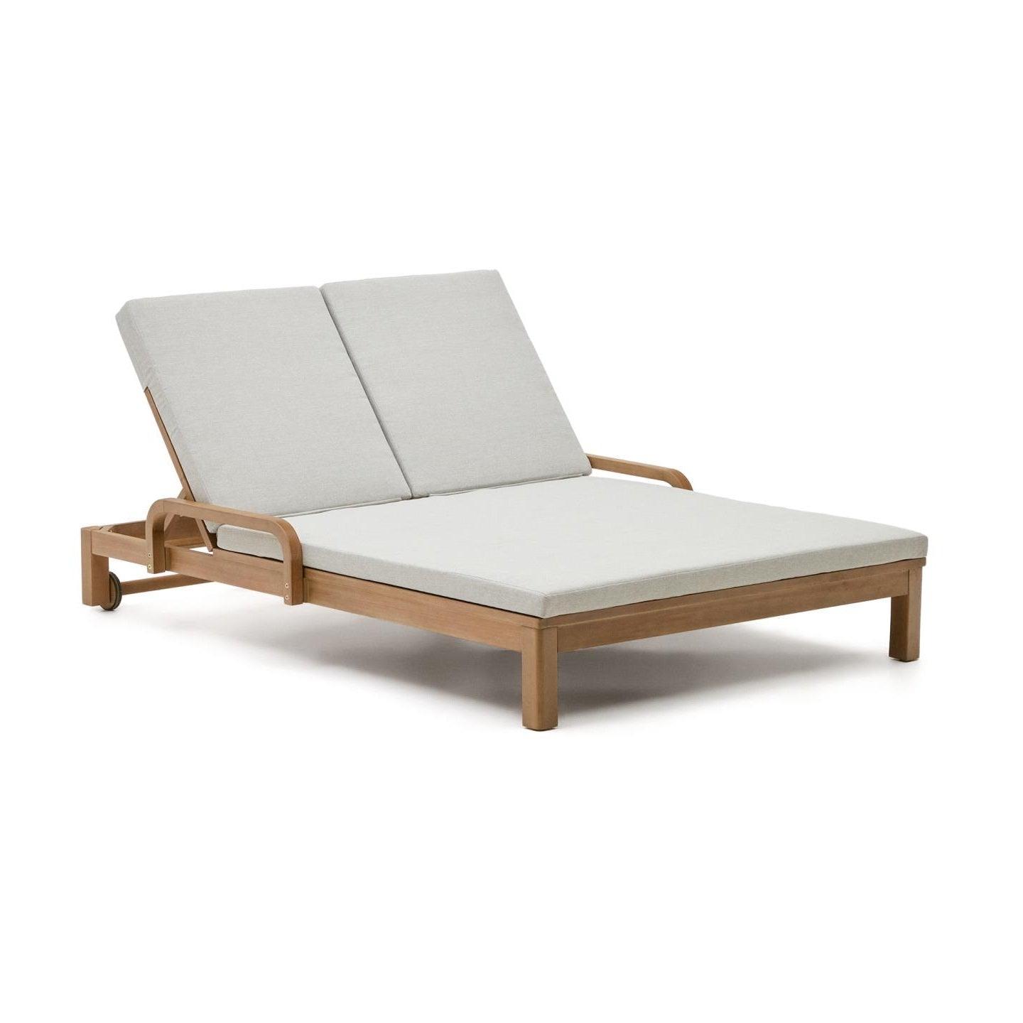 Podwójny leżak ogrodowy SONSAURA lite drewno eukaliptusowe La Forma    Eye on Design