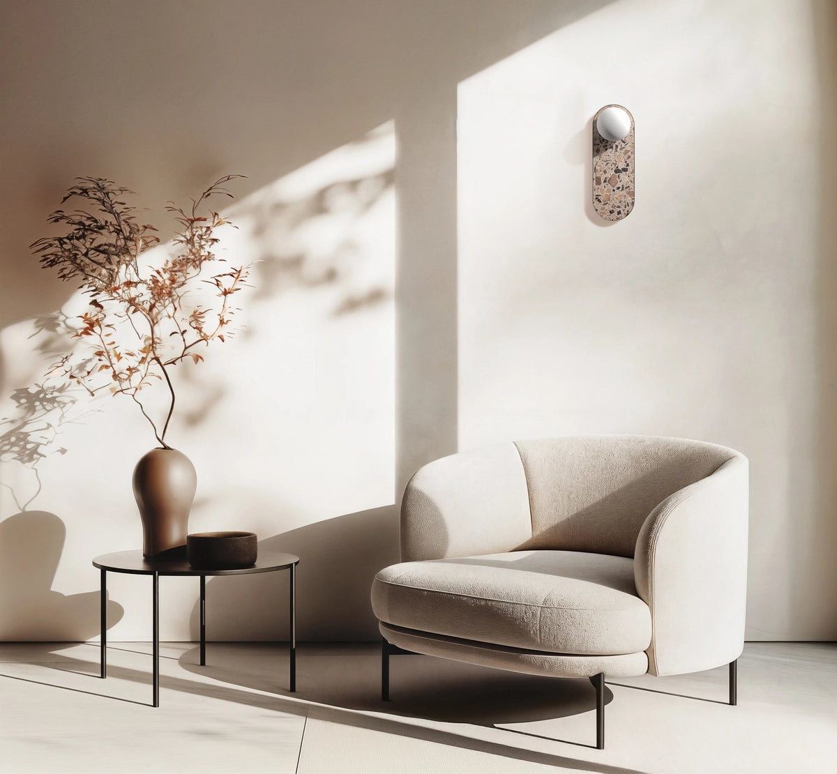 Oval Wall Lamp LEGRA Cream