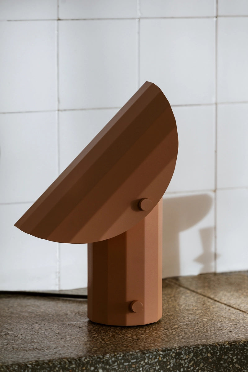 Stolná lampa APOLIN zlomená ružová