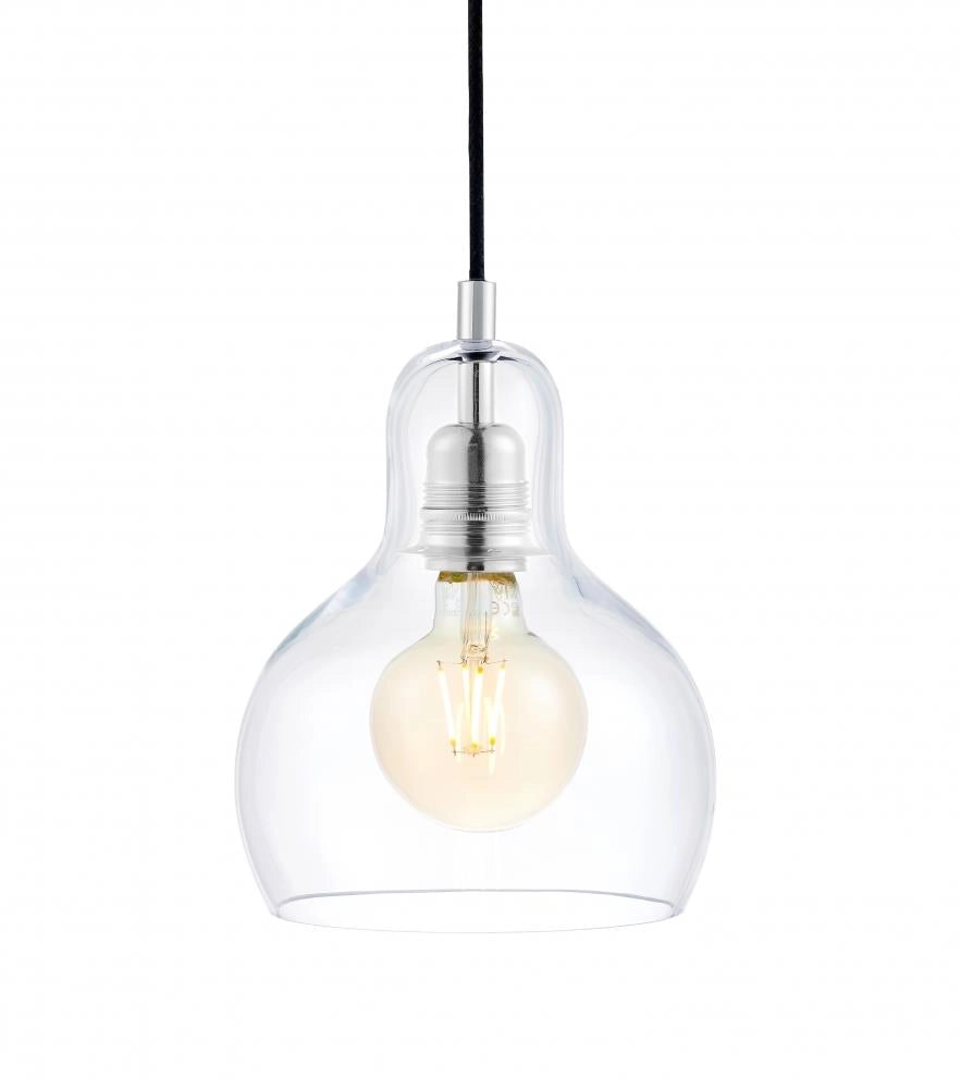 Závesná lampa LONGIS I transparentná s chrómovým rámom