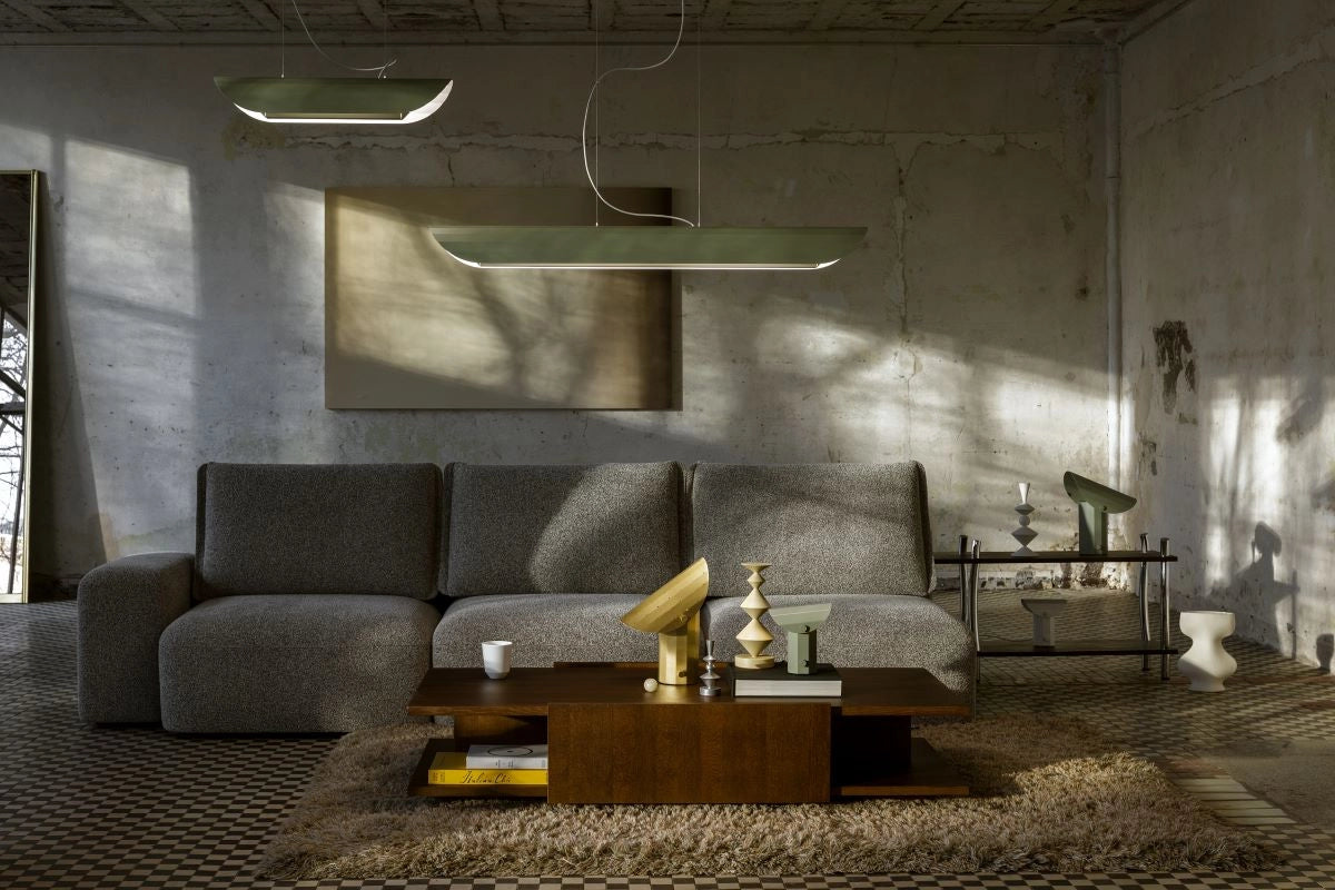 Závesná lineárna lampa APOLIN šalviová