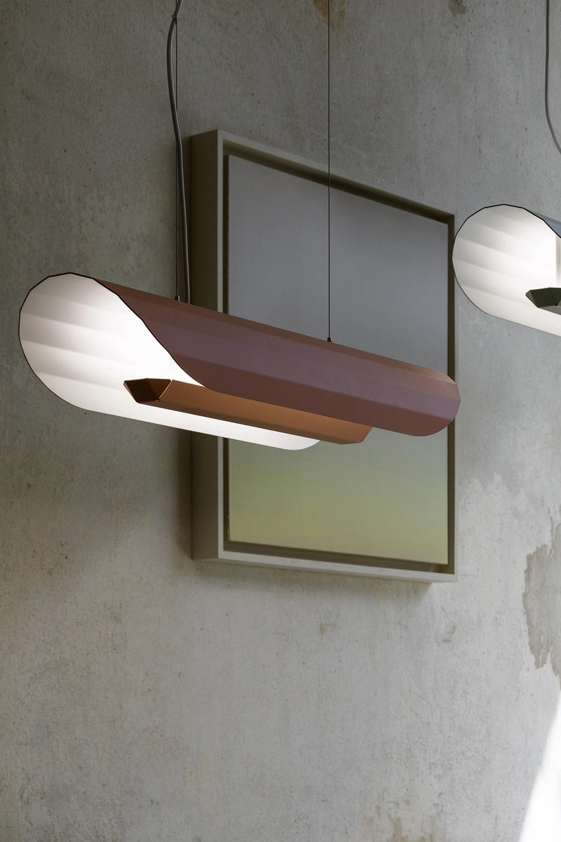 Závesná lampa APOLIN zlomená ružová