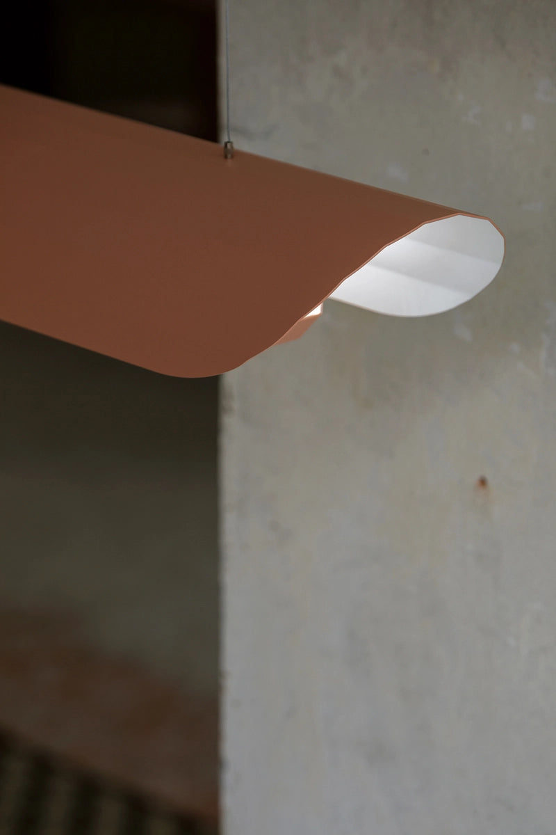 Závesná lampa APOLIN zlomená ružová