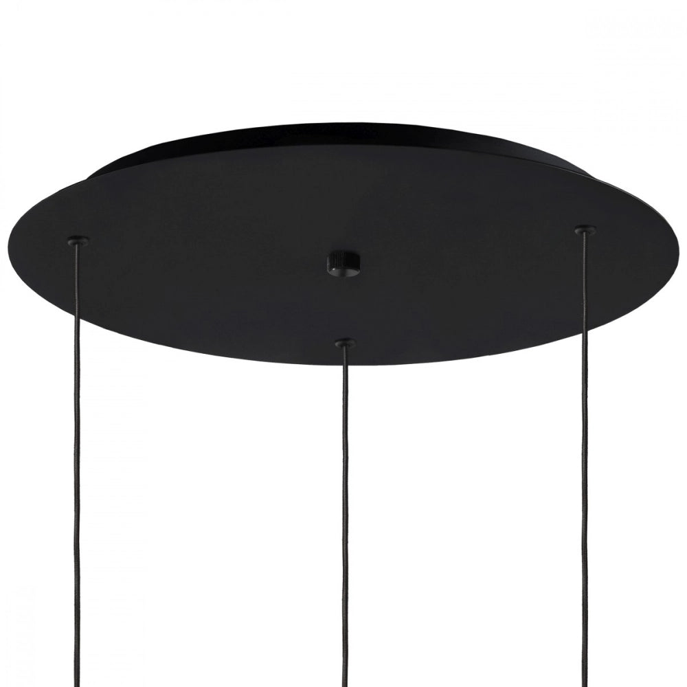 Závesná lampa trojbodová AVIA 3 dymovo čierna s čiernym povrchom