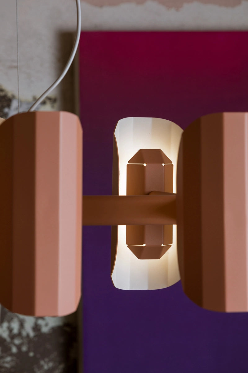 Závesná lampa s viacerými ramenami APOLIN zlomená ružová