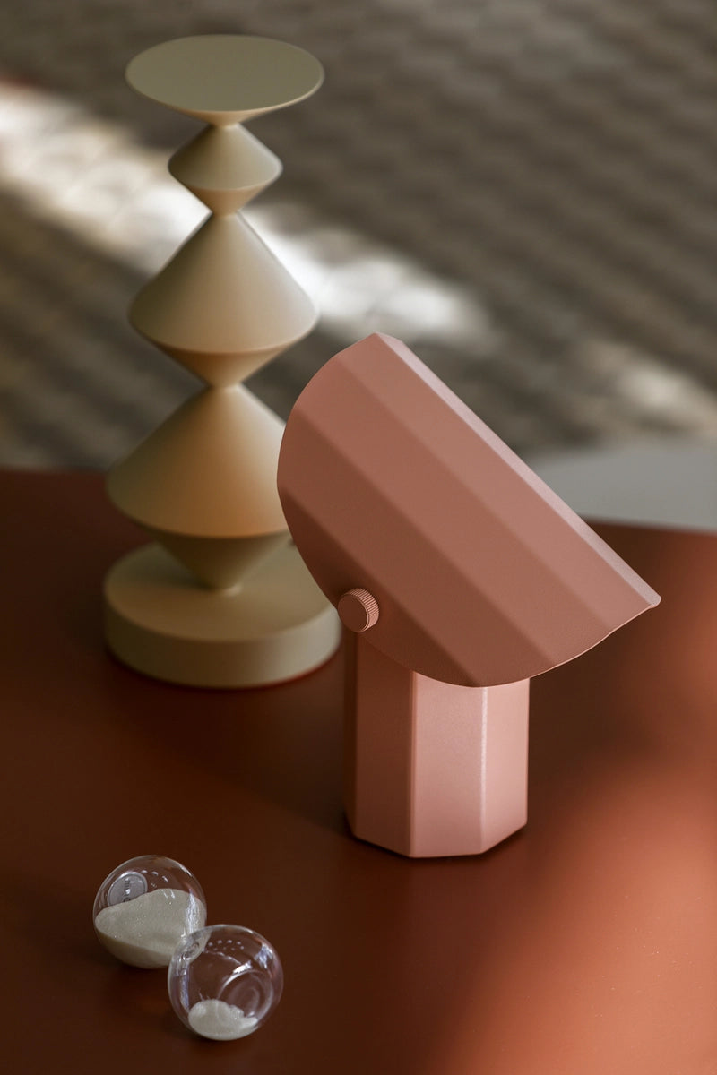 Prenosná lampa APOLIN zlomená ružová