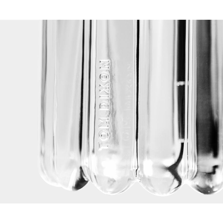 Press glass table lamp