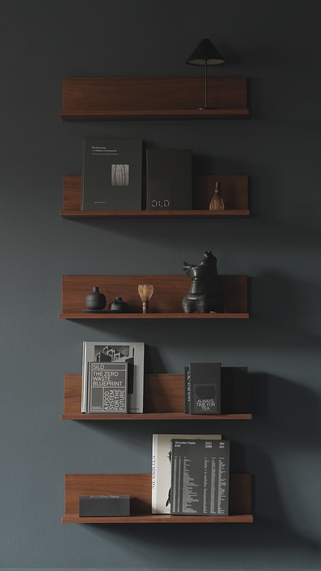 Nástenná polica TANA čierny dubový dyha