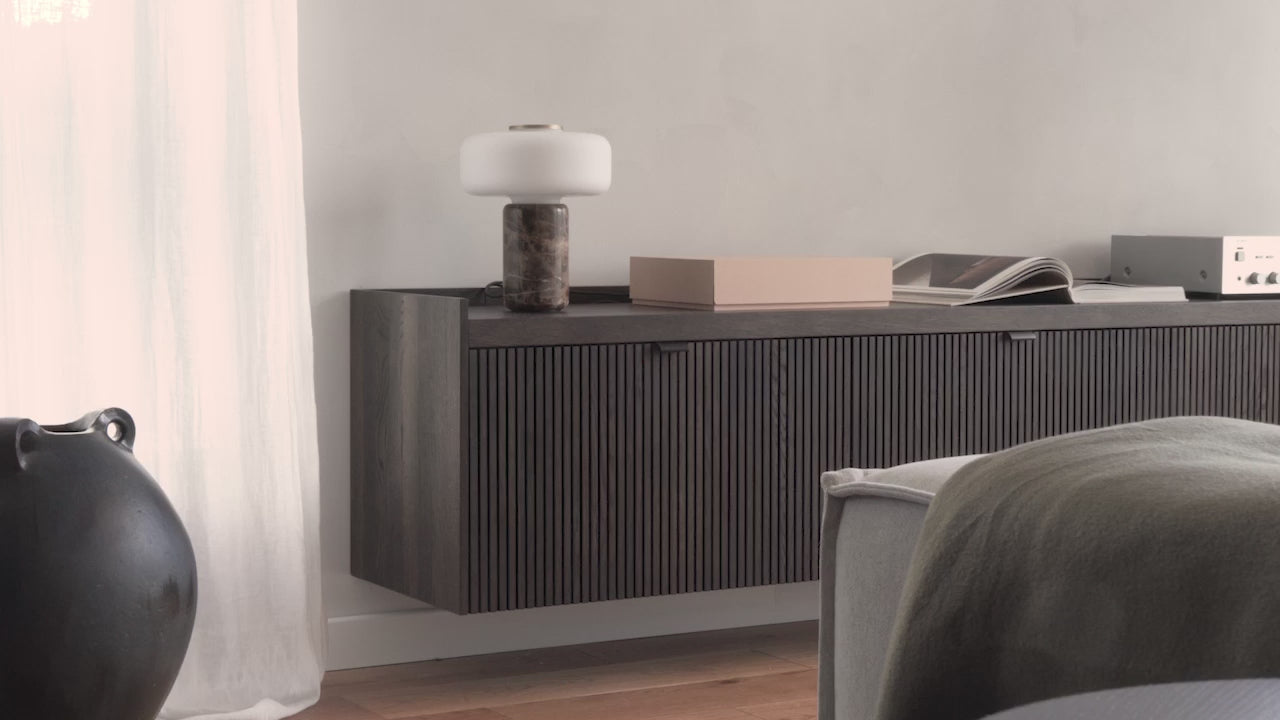 Szafka wisząca RTV MEDA hebanowe drewno dębowe