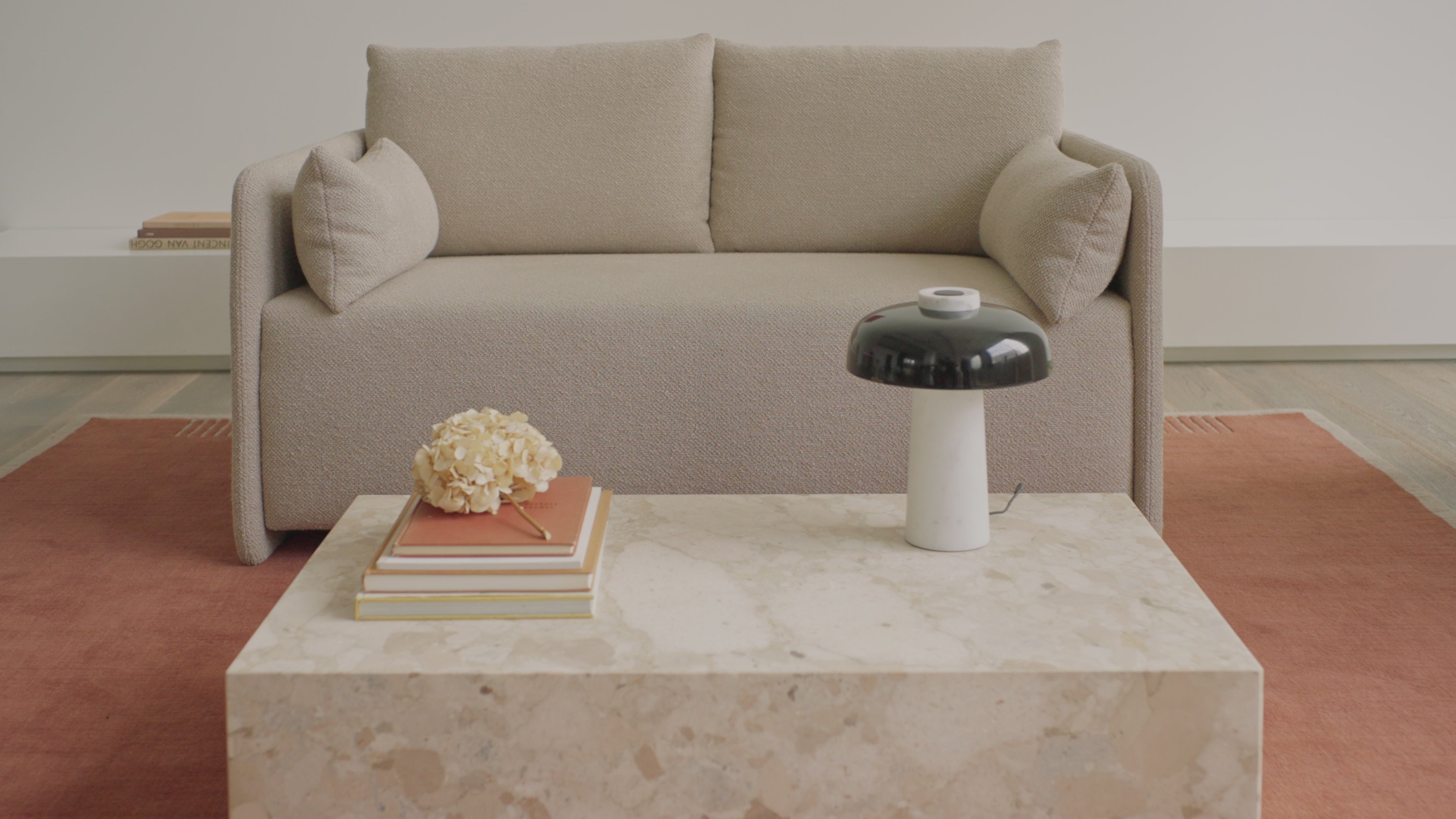 Pohovka s funkciou spania 2-osobová 0FFSET béžová