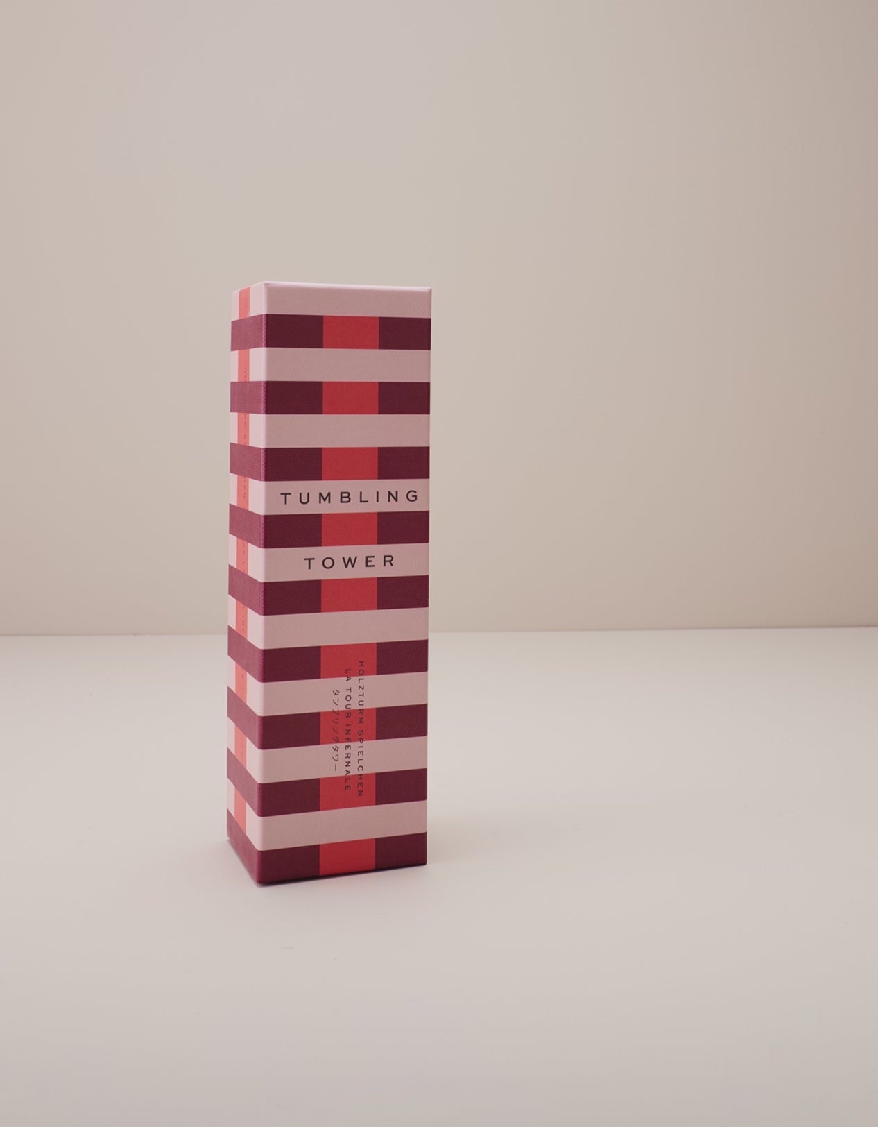 Hra strategická yenga TUMBLING TOWER béžová s červenou