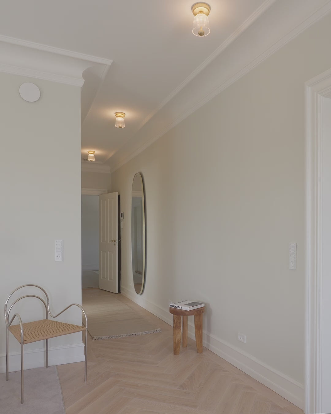 Lampa stropná ASTEEA zlatá s transparentnou