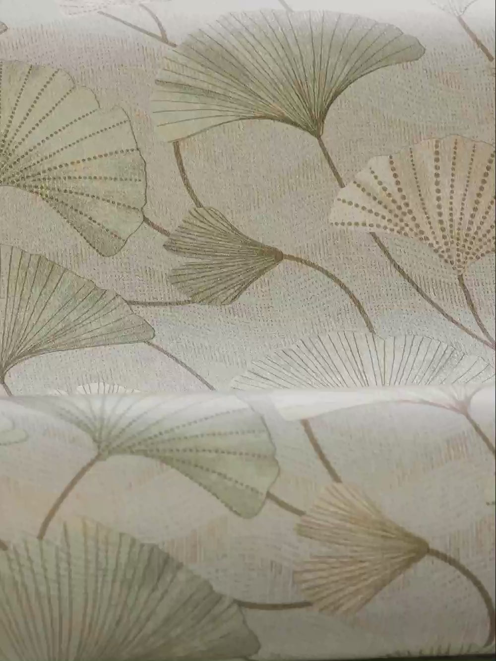 SOPHIA Dark Beige Structural Wallpaper with Plant Motif
