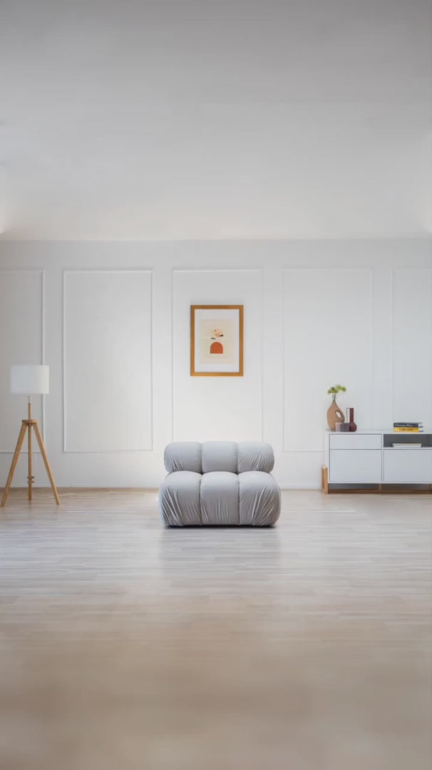 Sofa z jemného velúru pre 2 osoby TROPEA cappuccino