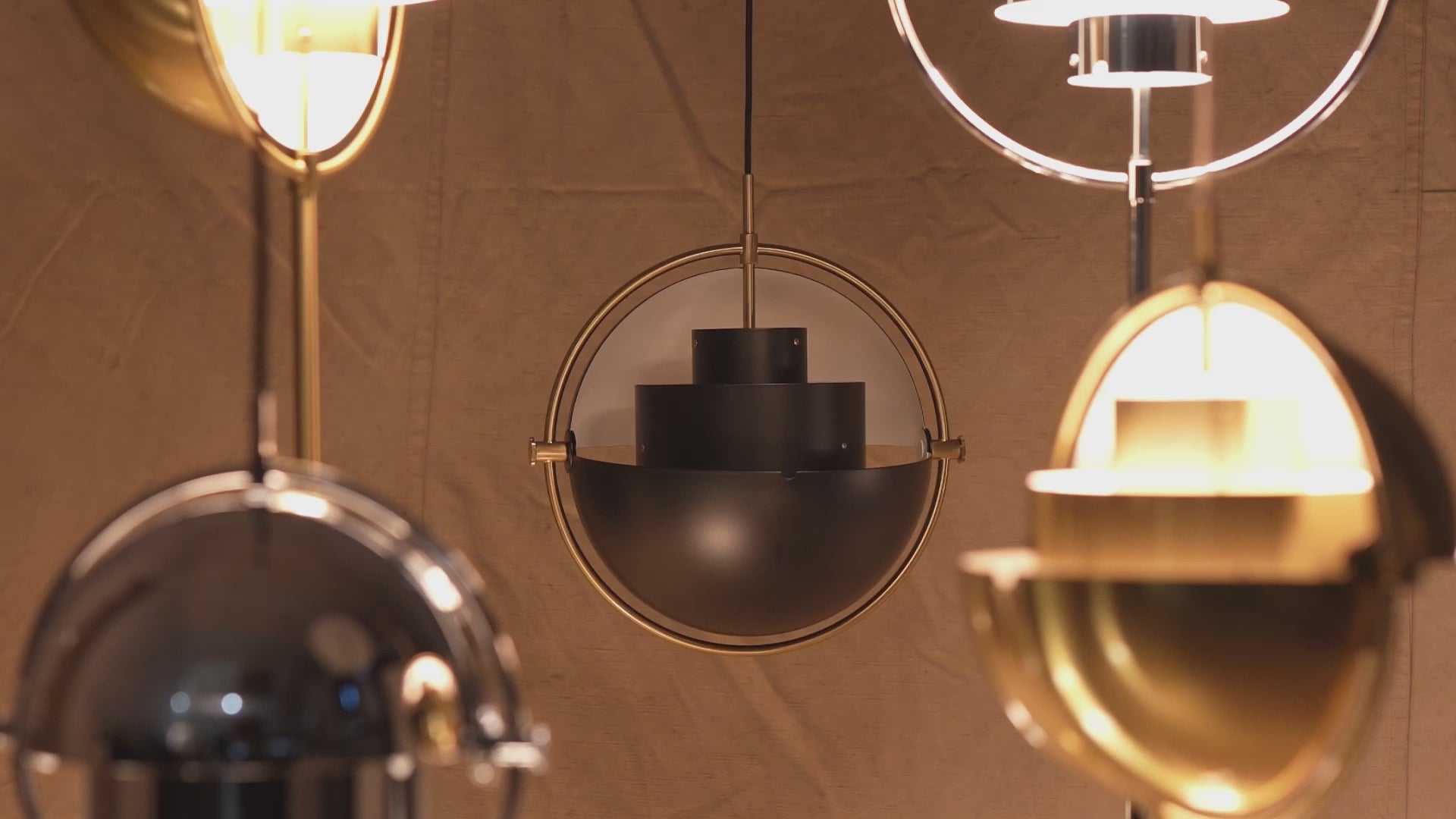 Lampa wisząca MULTI-LITE mosiężny