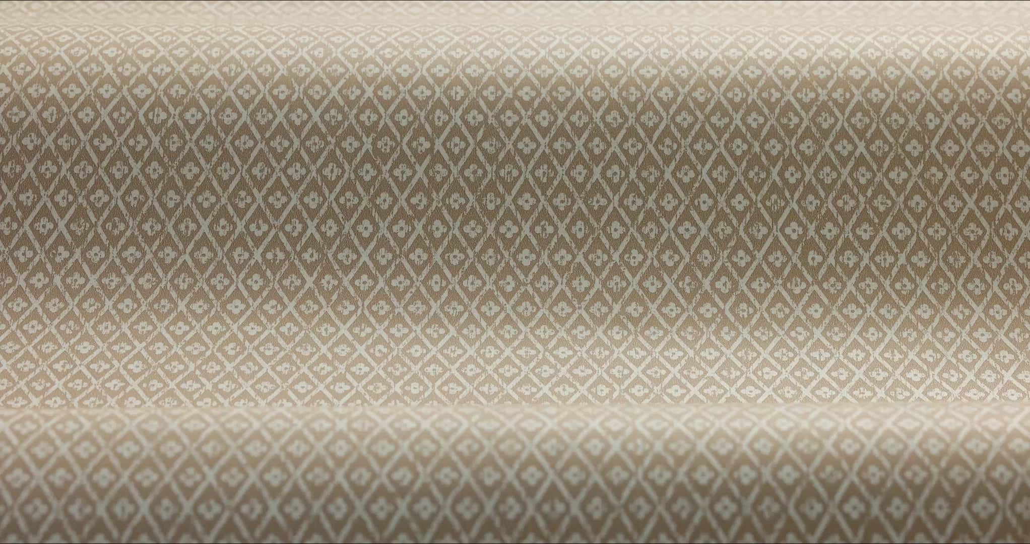 Tapeta s geometrickým motívom WILLOWHERB hnedá s bielou