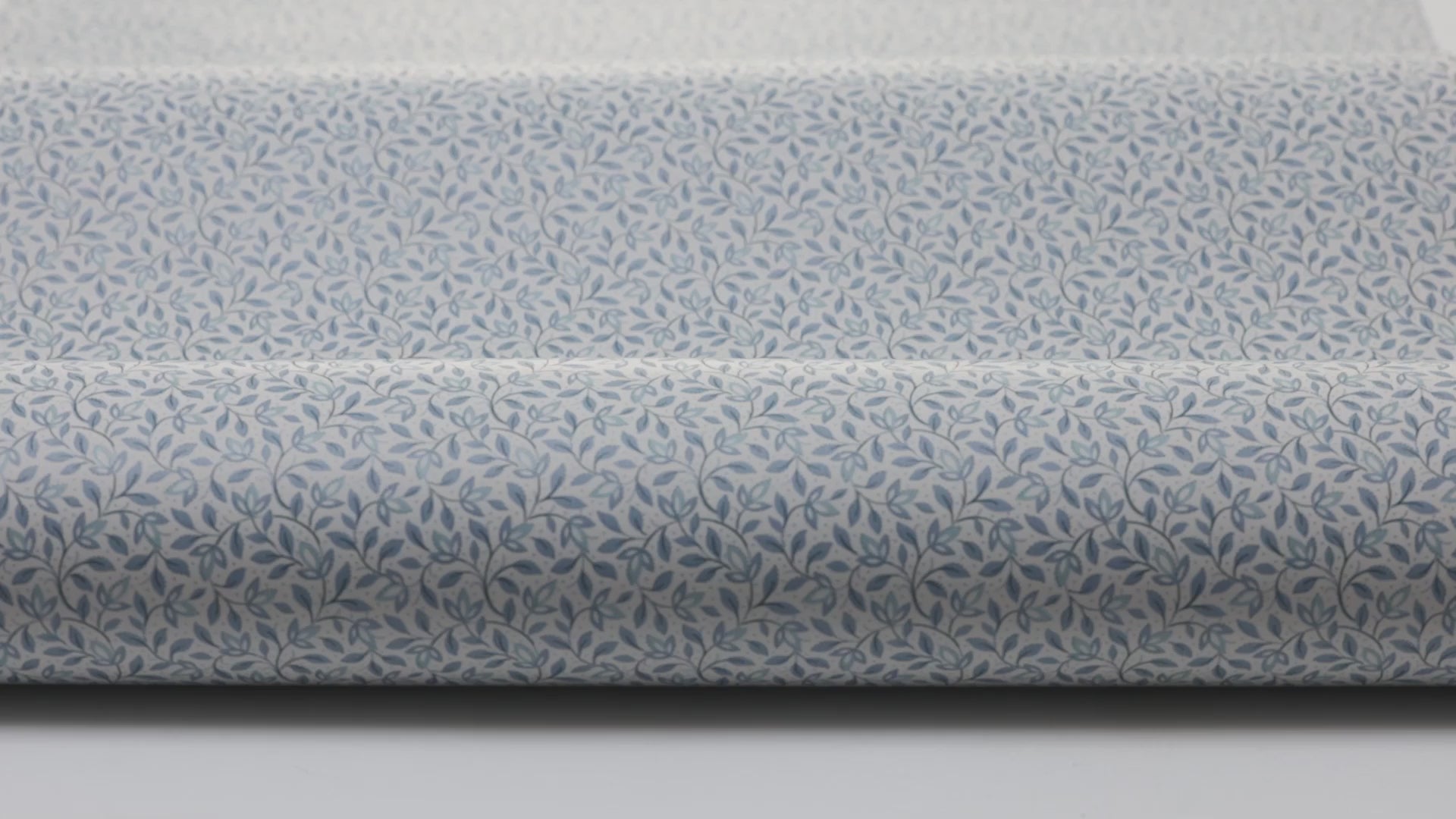 Blue and White Floral Pattern Wallpaper IDA