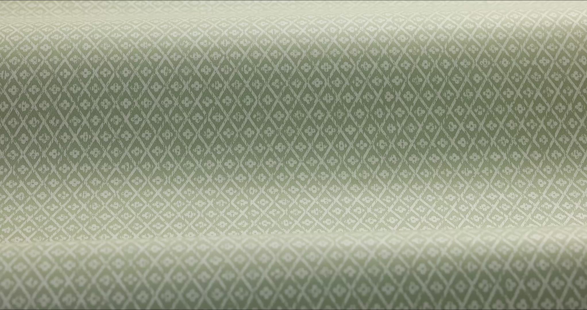 Tapeta s geometrickým motívom WILLOWHERB zelená s bielou