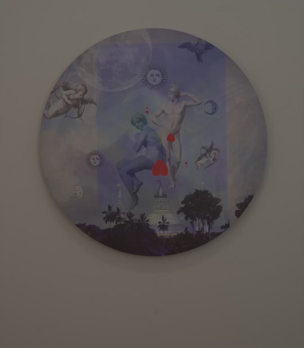 Nástenná lampa DOTS LIGHTING - AMORE modrá