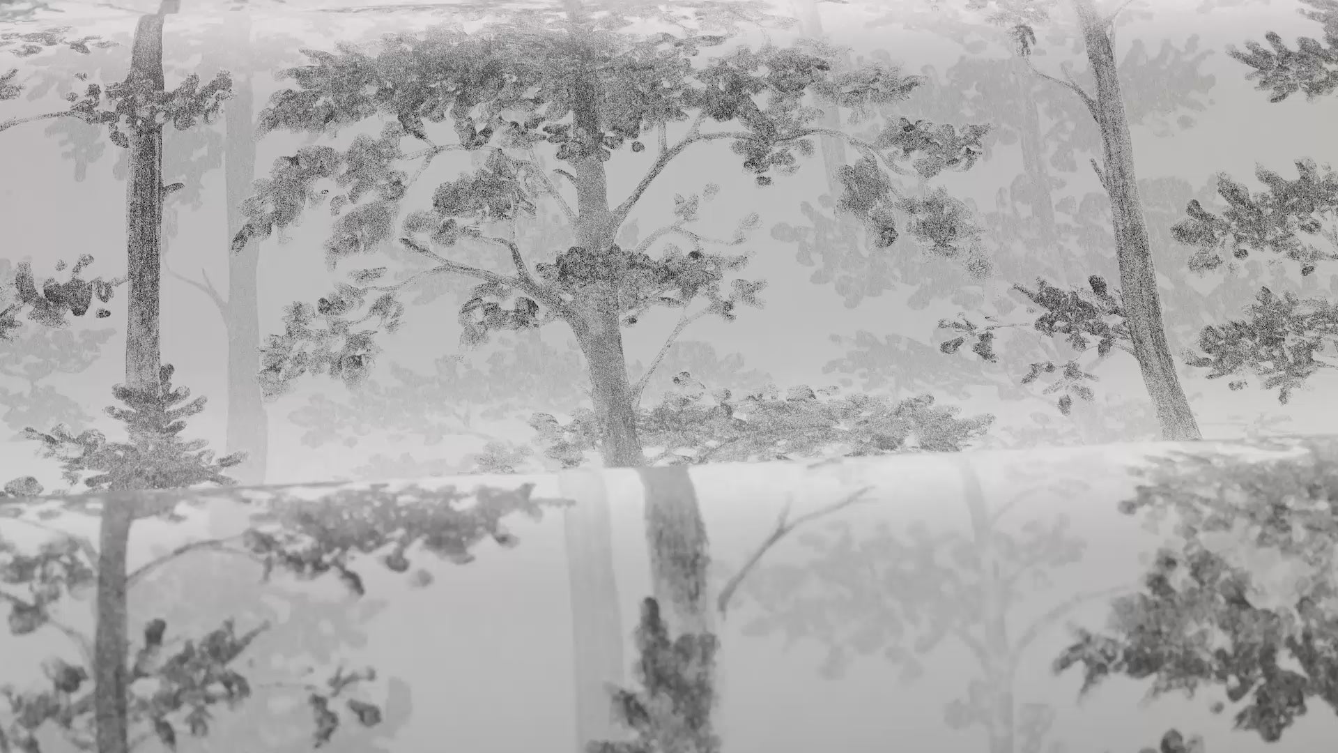 Papierová flizelínová tapeta s rastlinným vzorom RONJA šedá s bielou