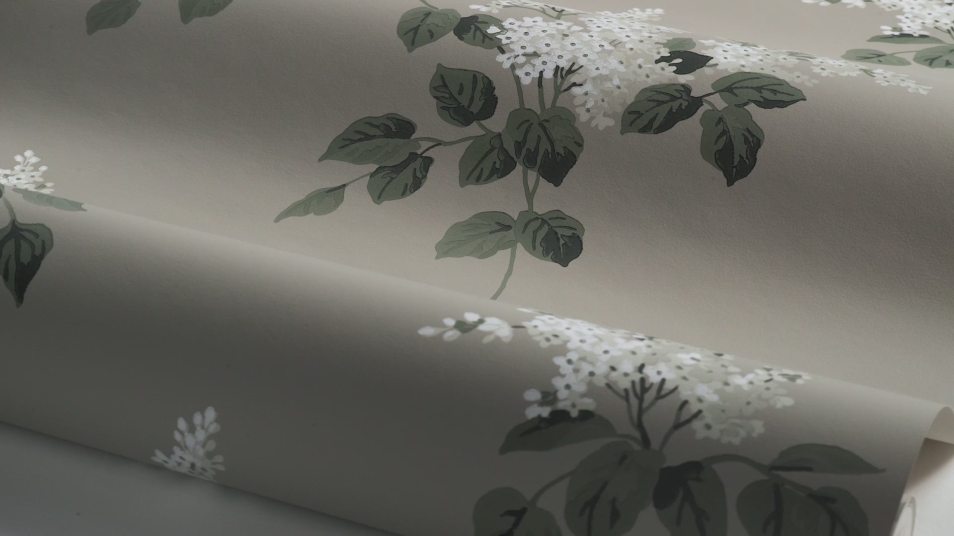 Lilacs Floral Pattern Wallpaper in Brown and White