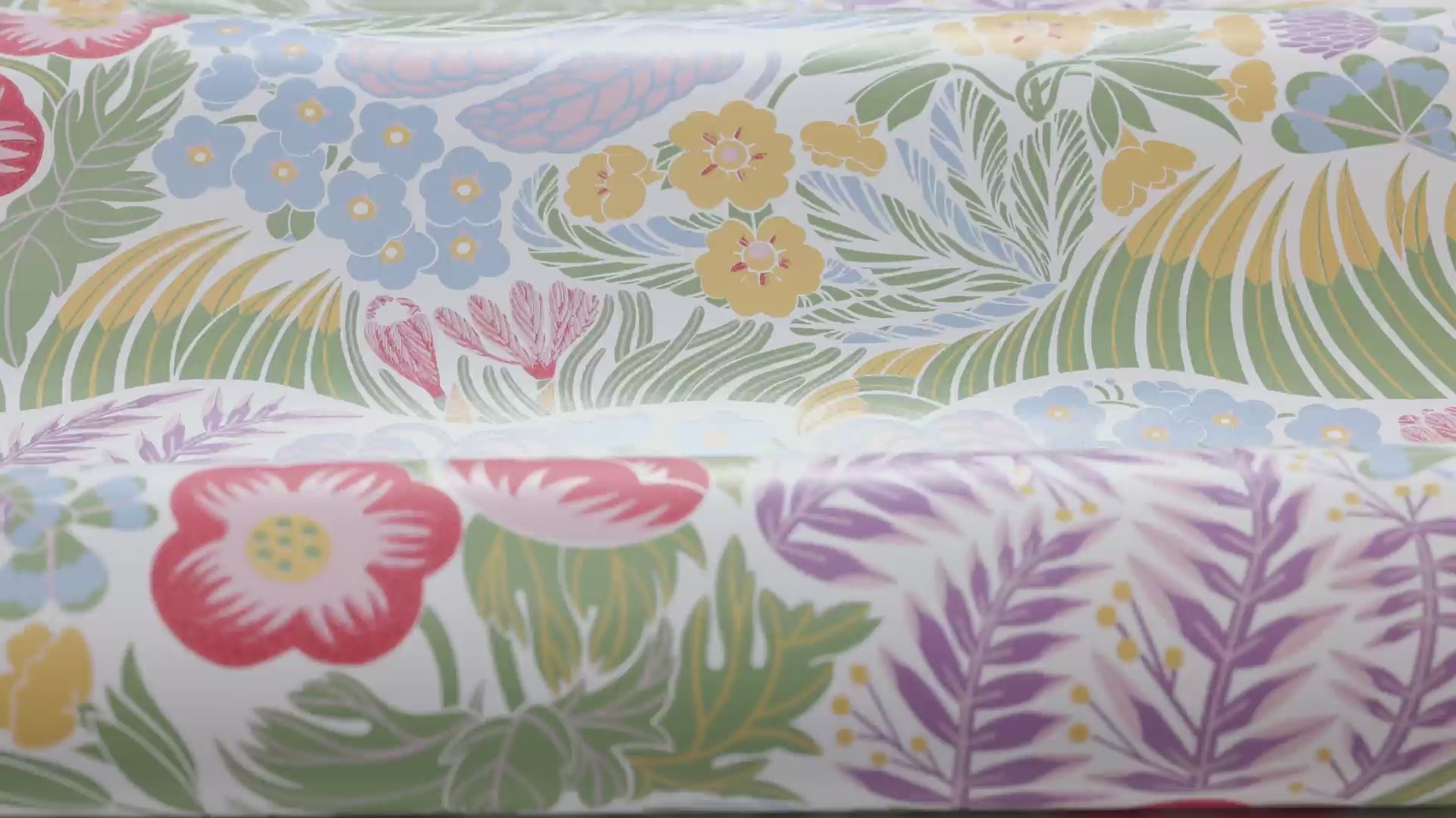 Tapeta s rastlinným motívom kvetov RABATT modrá so zelenou