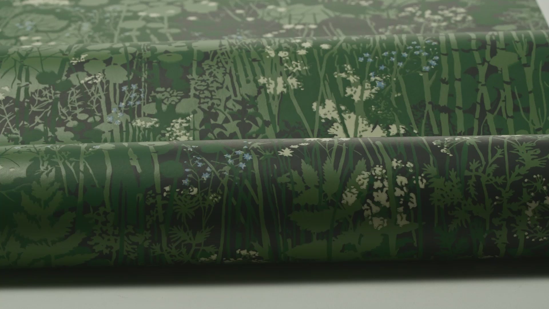 Tapeta s rastlinným motívom listov DIKESREN zelená