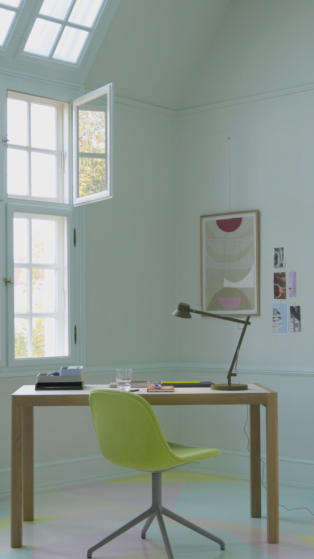 Lampa biurkowa regulowana DEDICATE brązowo-zielony