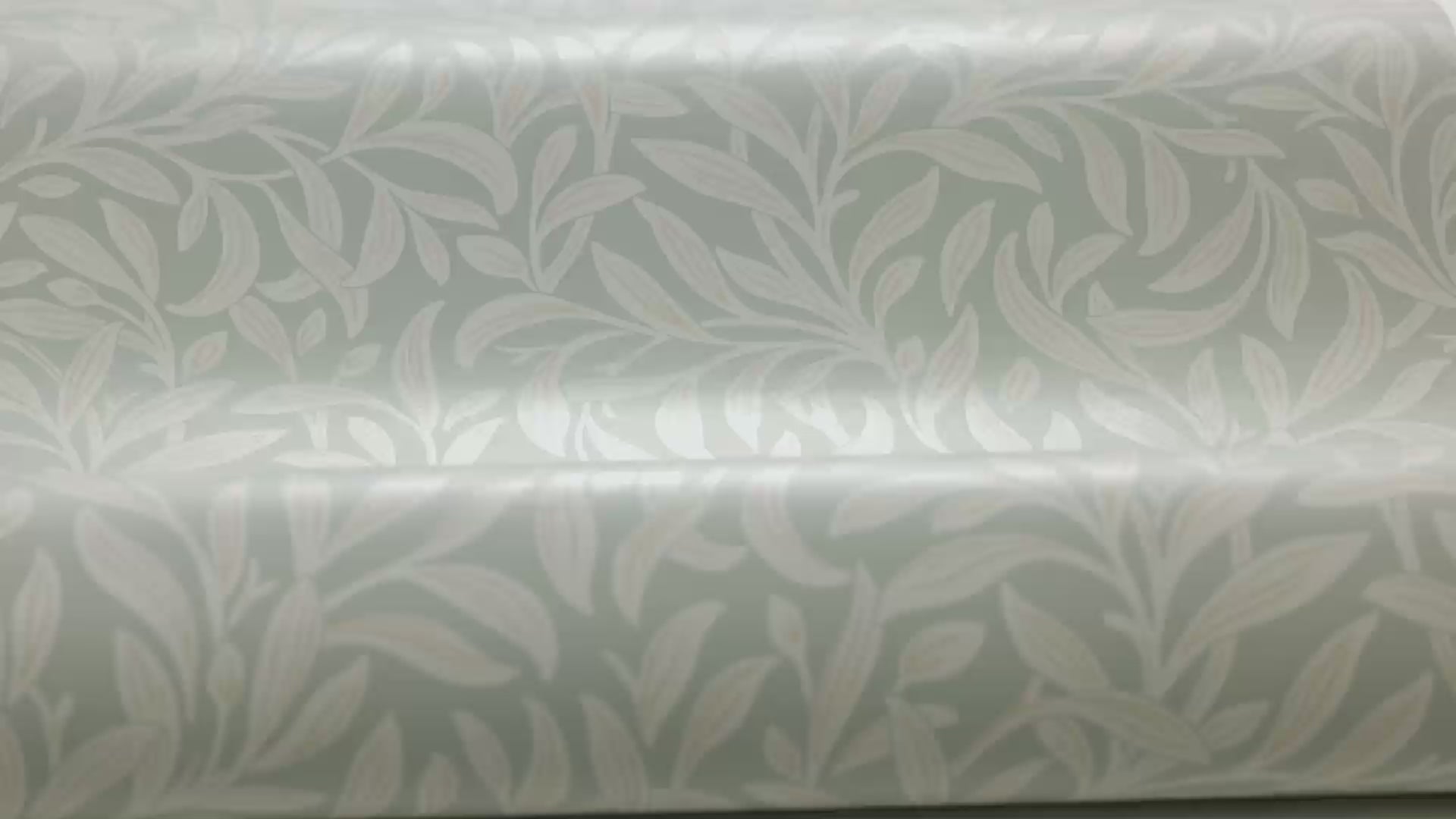 VINTERGRONA Gray Plant Motif Leaf Wallpaper with Beige