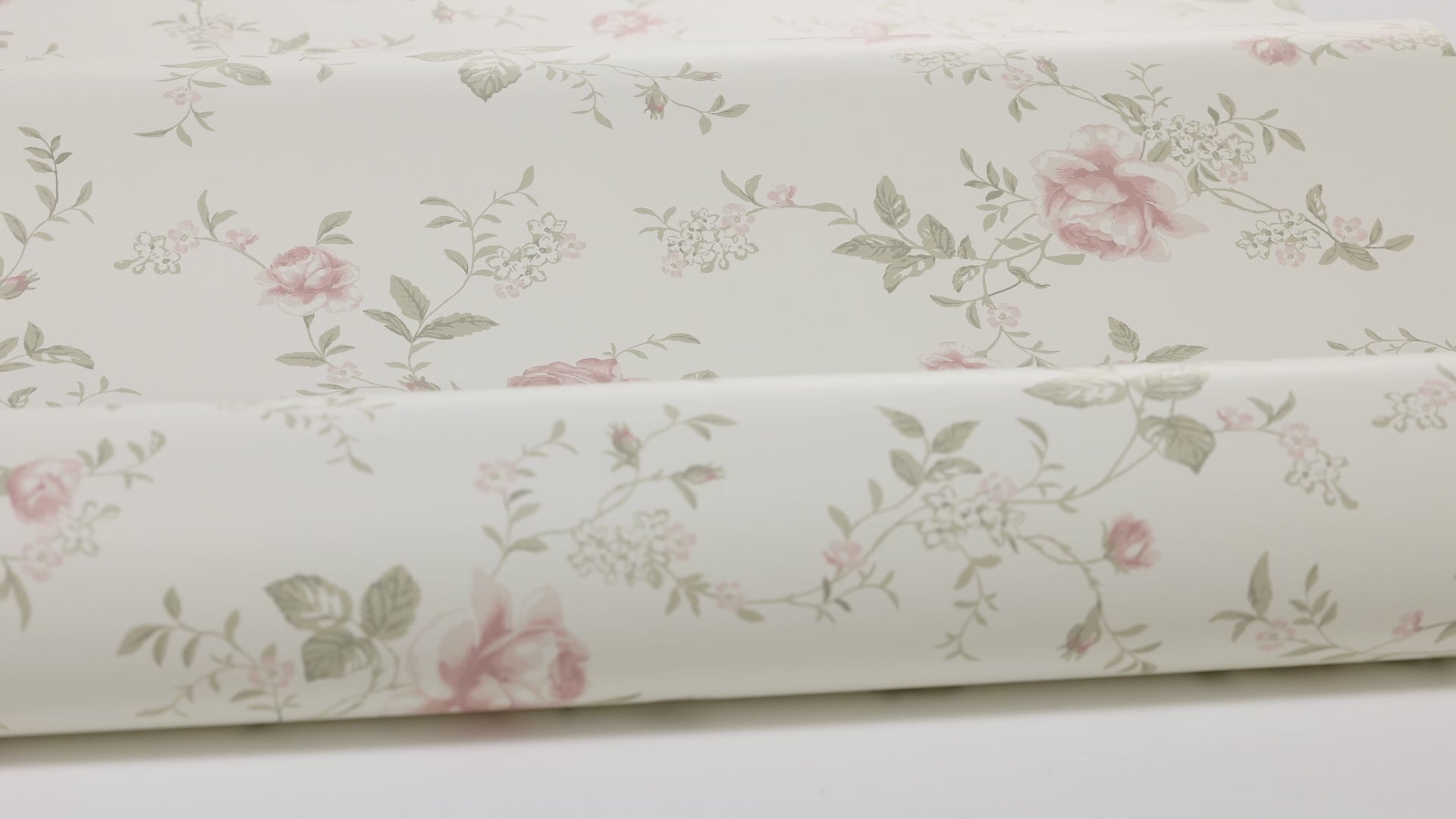 Tapeta s rastlinným motívom ROSE GARDEN biela
