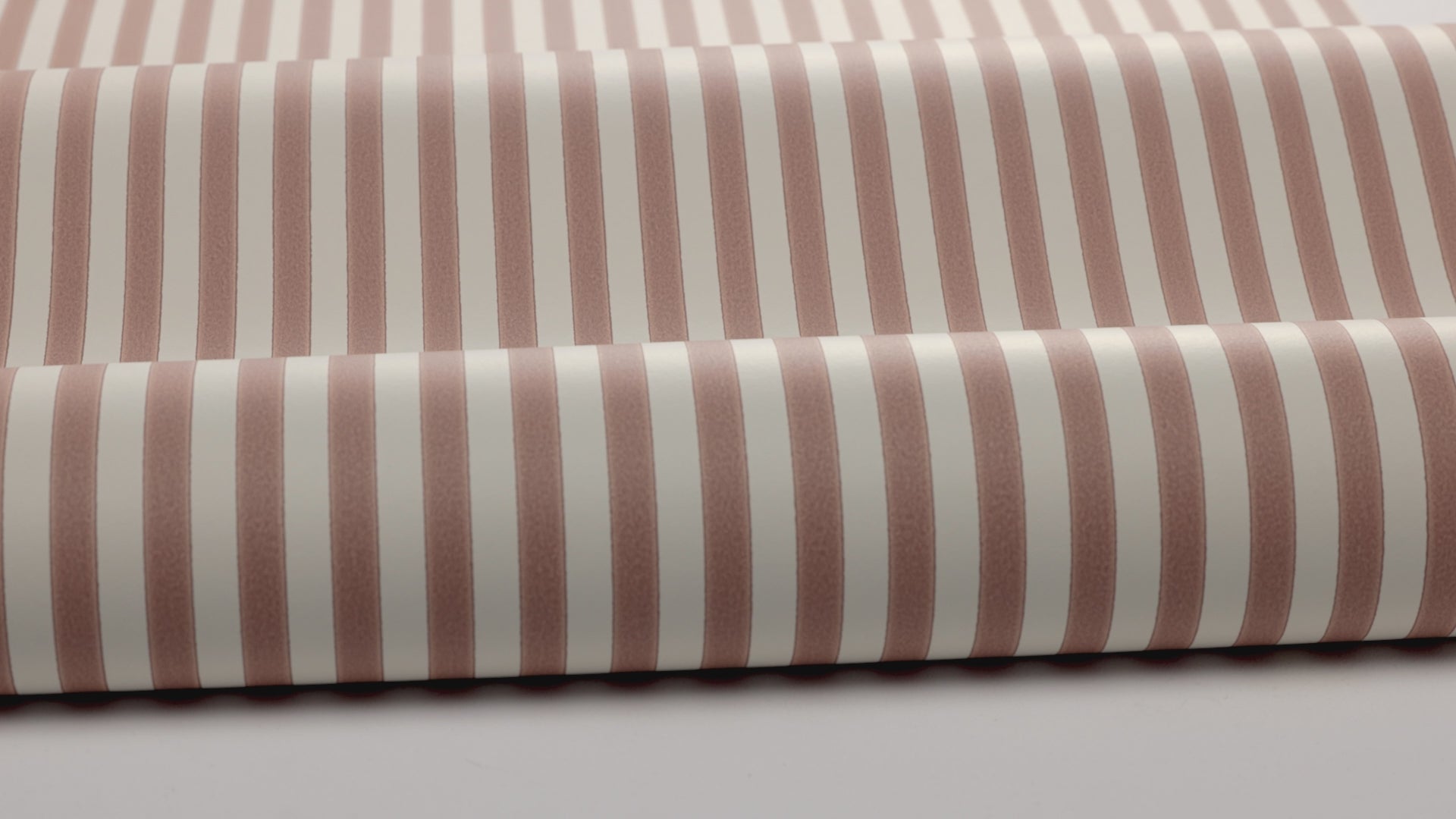 MÖLLE STRIPE Red and Beige Striped Wallpaper