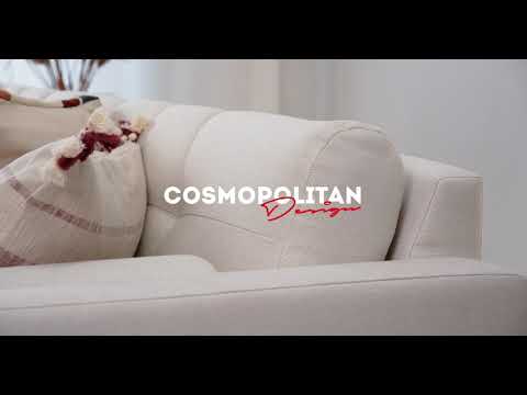 3-seater velvet sofa with sleeping function BALI light beige with black base