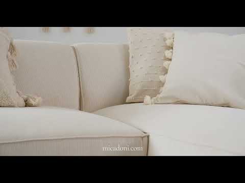 Ruby corduroy sofa black